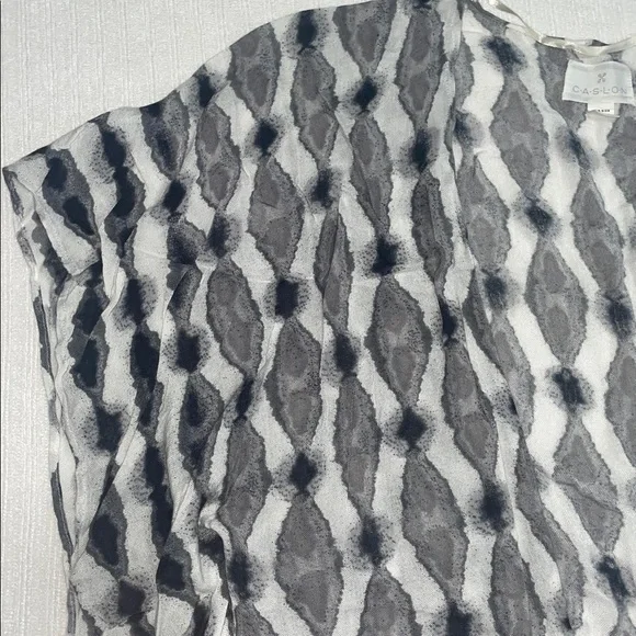 Caslon Gray and Black Patterned Light Shaw - Picture 3 of 5